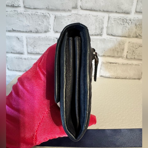 Bottega Veneta Dark Blue Intrecciato Leather Continental Flap Wallet - Picture 12 of 14